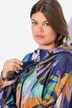 Funksjons-regnkappe, unisex, trykk, hette