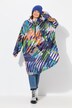 Funksjons-regnkappe, unisex, trykk, hette
