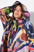 Functional Unisex Hooded Rain Cape With Print