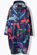 Funksjons-regnkappe, unisex, trykk, hette