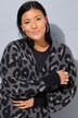 Lang cardigan, oversize, glitter-leo
