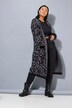 Lang cardigan, oversize, glitter-leo