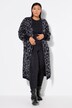 Lang cardigan, oversize, glitter-leo