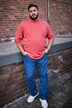 Men+ langærmet T-shirt, Basic, rund hals, op til str. 8 XL