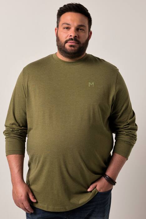 T-shirt Men+, col rond et manches longues, collection Basic - jusqu'au 8 XL