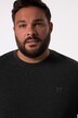 Men+ langærmet T-shirt, mavevenlig pasform, specialsnit, Basic, rund hals, op til 8XL
