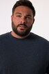 Men+ langærmet T-shirt, mavevenlig pasform, specialsnit, Basic, rund hals, op til 8XL