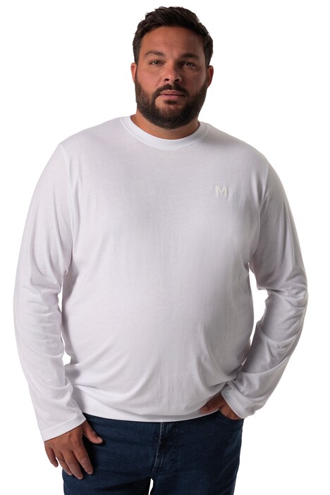 Tričko Men+, dlouhé rukávy, břišní střih, Basic, kulatý výstřih, do 8XL