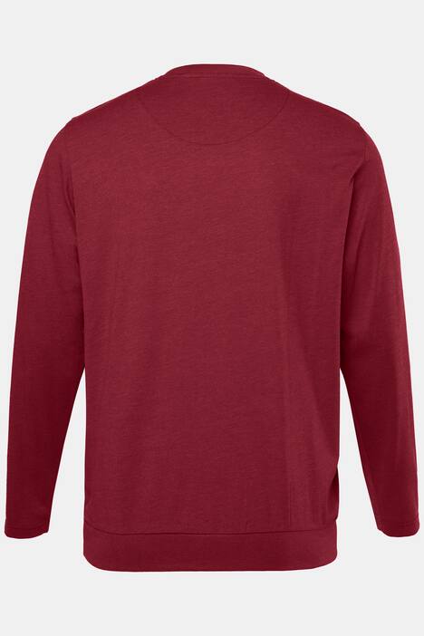 T-shirt Mens+ coupe spéciale, manches longues et col rond, ventre confort, collection Basic - jusqu'au 8 XL