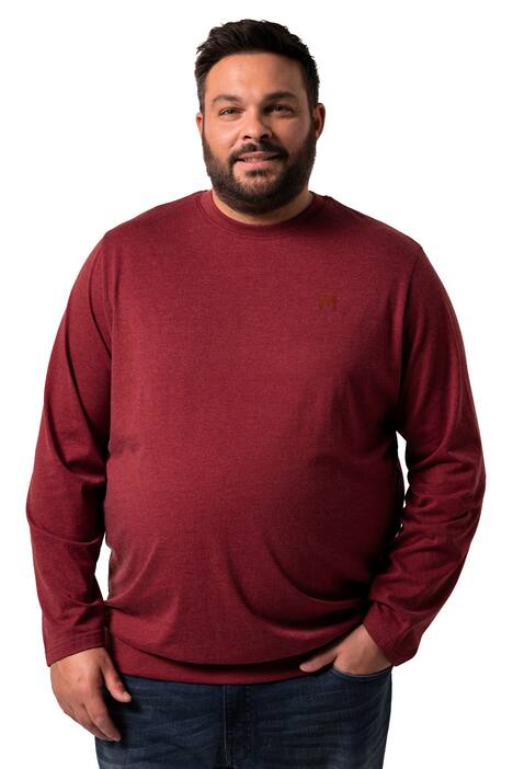 Tričko Men+, dlouhé rukávy, břišní střih, Basic, kulatý výstřih, do 8XL