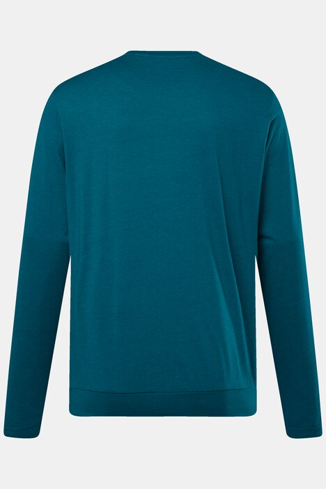 Men+ langærmet T-shirt, mavevenlig pasform, specialsnit, Basic, rund hals, op til 8XL