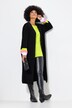Long cardigan with peace pattern on the back and open front