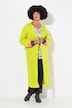 Long cardigan with peace pattern on the back and open front
