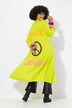 Long cardigan with peace pattern on the back and open front