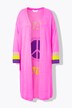 Long cardigan with peace pattern on the back and open front
