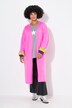 Long cardigan with peace pattern on the back and open front