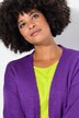 Cardigan long coupe ouverte, motif Peace and Love dans le dos