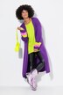 Cardigan long coupe ouverte, motif Peace and Love dans le dos