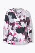 Blouse, camouflageprint, tuniekhals