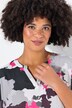 Blouse, camouflageprint, tuniekhals