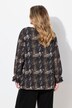Blusa dal taglio svasato in mesh con stampa allover e ampie maniche lunghe