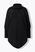 Poncho style cable pattern pointed hem sweater
