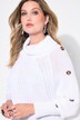 Pullover, poncho-stil, kabelmønster, tilspidset kant