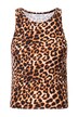 Crop top, Slim střih, leopardí vzor