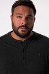 Men+ Henley-skjorte, Basic, lange ærmer, rund hals, op til str. 8XL