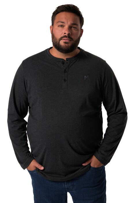 Henley Men+, Basic, dlouhé rukávy, kulatý výstřih, do 8XL
