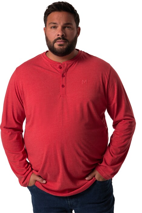 Henley Men+, Basic, dlouhé rukávy, kulatý výstřih, do 8XL