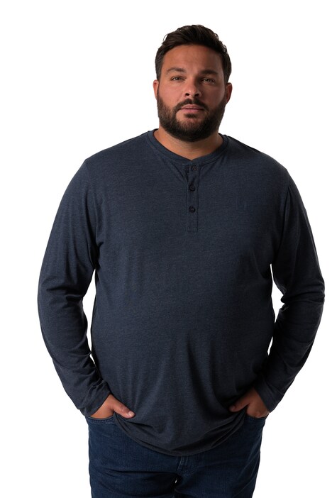 Henley Men+, Basic, dlouhé rukávy, kulatý výstřih, do 8XL