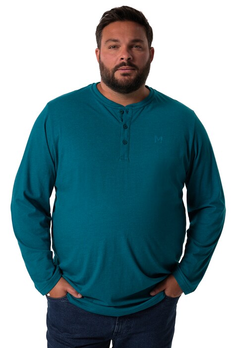 Henley Men+, Basic, dlouhé rukávy, kulatý výstřih, do 8XL