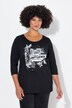 T-shirt, Classic pasform, Collage-print, 3/4-lange ærmer