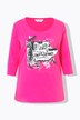 Camiseta, Classic Fit, estampado de colaje, manga 3/4