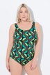 Geometric Print Cupless Swimsuit