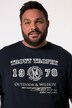 Men+ T-shirt, korte mouw, print op de borst, tot 8XL