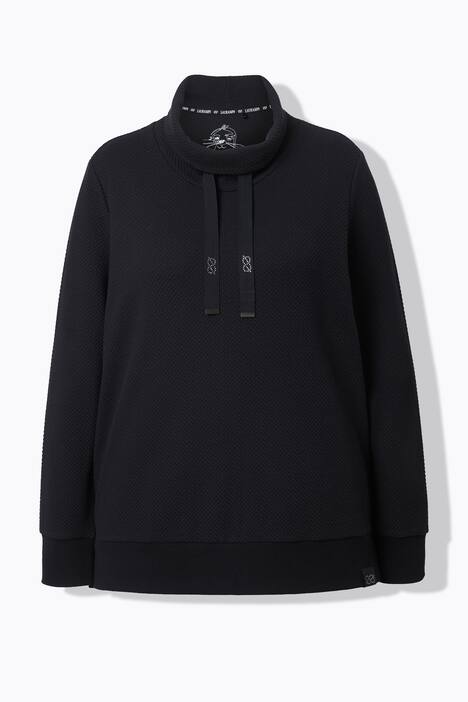 Sweat à col montant. Manches longues. Textile jacquard