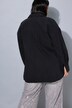 Denimskjorte, oversized, broderi på knappestolpen