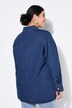Denimskjorte, oversized, broderi på knappestolpen