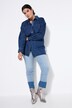 Denimskjorte, oversized, broderi på knappestolpen