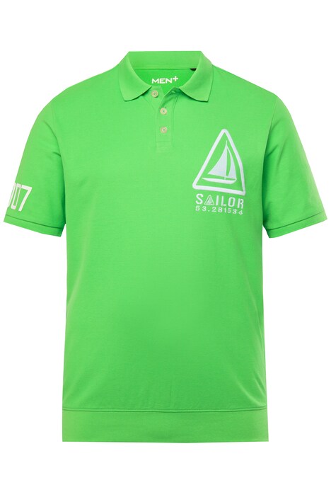 Polokošile Men+, břišní střih, krátké rukávy, piké, potisk, do 8XL