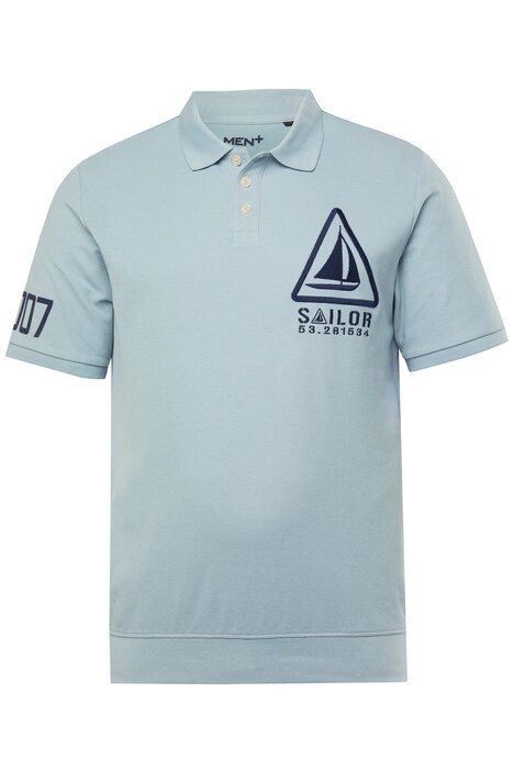 Polokošile Men+, břišní střih, krátké rukávy, piké, potisk, do 8XL