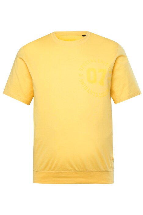 Tričko Men+, břišní střih, krátké rukávy, potisk na hrudi, do 8XL