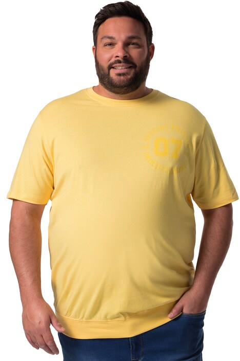 Tričko Men+, břišní střih, krátké rukávy, potisk na hrudi, do 8XL