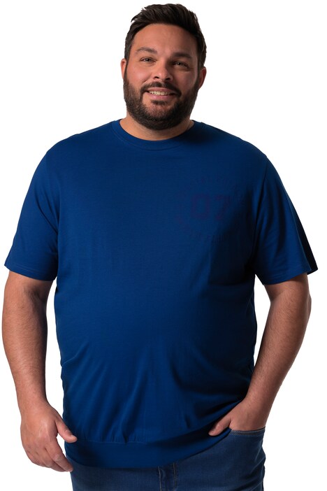 Tričko Men+, břišní střih, krátké rukávy, potisk na hrudi, do 8XL