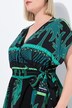 Kaftan, junglepatroon, ronde hals, halflange mouwen