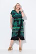Kaftan, junglepatroon, ronde hals, halflange mouwen