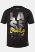 Men+ camiseta, media manga, estampado en el pecho, look vintage, hasta la 8 XL