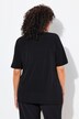 T-shirt oversize, imprimé feuilles, col rond et manches courtes